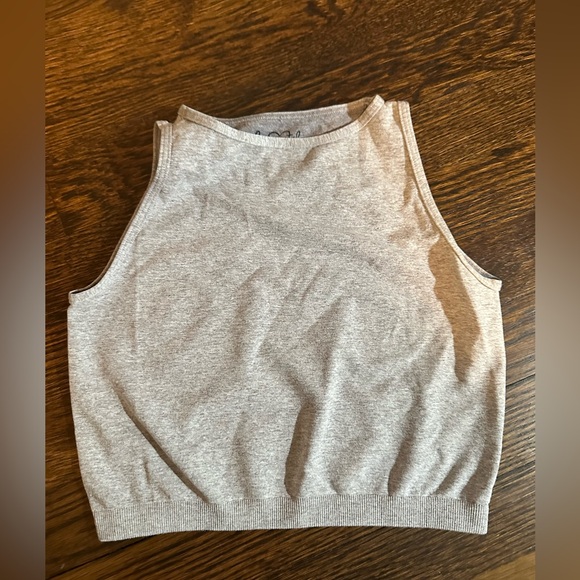 Gray Free People crop tank top - Picture 1 of 3